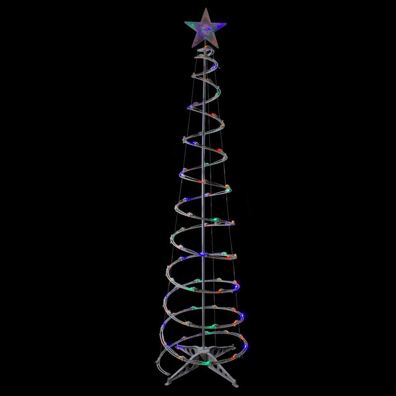 6ft LED Lighted Spiral Cone Tree Outdoor Christmas Decoration