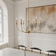 preview thumbnail 1 of 6, Hunter Southcrest Chandelier - Entry, Dining Table, Kitchen Island - Farmhouse, Transitional, Candle 30" -6 Light - Luxe Gold