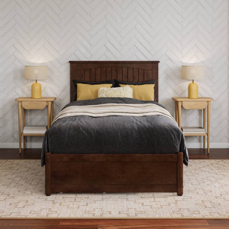 Malta Platform Bed with Panel Footboard and Storage Drawers