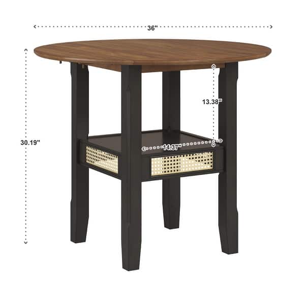 Plaga Cane Accent Dining Table by iNSPIRE Q Classic - 36-inch