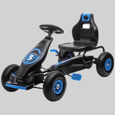Pedal Powered Go Kart for Kids with Ergonomic Seat, Suspension, and Handbrake for Boys and Girls Ages 5-12