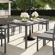 preview thumbnail 13 of 21, 71" Outdoor Rattan Wicker Patio Table with Engineered Wood Top - 39"W x 71"D x 30"H