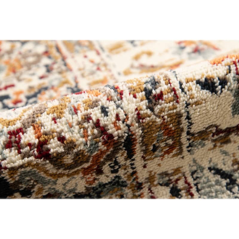 Lunette James Ivory Medallion Area Rug