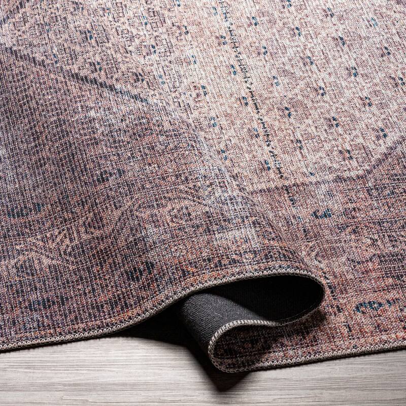 Livabliss Kori Moody Medallion Printed Machine Washable Area Rug