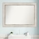 preview thumbnail 25 of 28, Non-Beveled Wood Bathroom Wall Mirror - Trellis Silver Frame - Trellis Silver