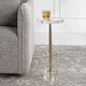 preview thumbnail 2 of 2, Uttermost Groove Crystal Drink Table - 10"W x 24"H x 10"D