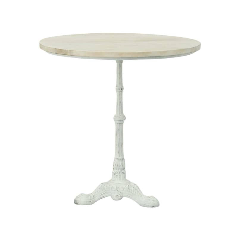 Wooden Top Round Bistro Table - 30" - White