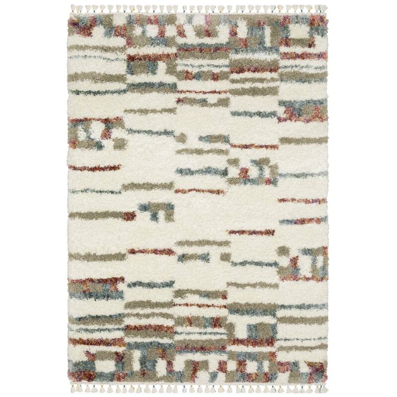 HomeRoots Abstract Modern Runner Area Rug