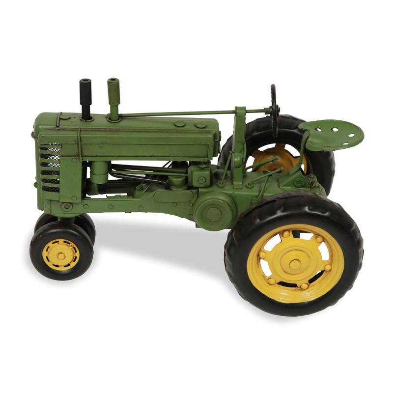 Green Metal Classic Tractor Model