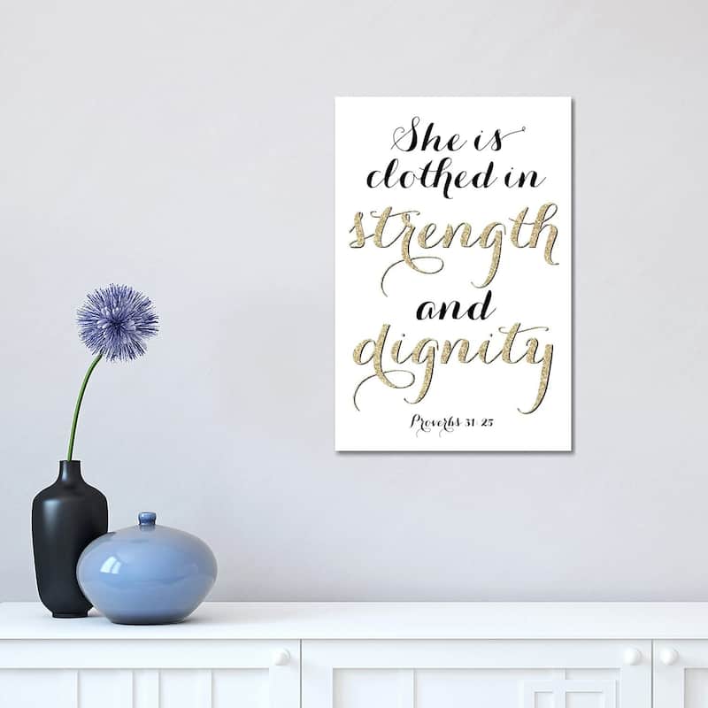 iCanvas "Clothed In Strenght And Dignity" by blursbyai Canvas Print - 18x12x1.5