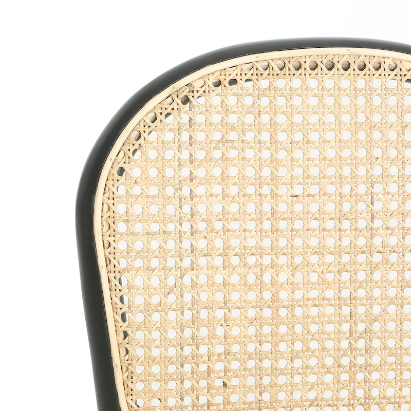 2PCS Wood Rattan Dining Chairs