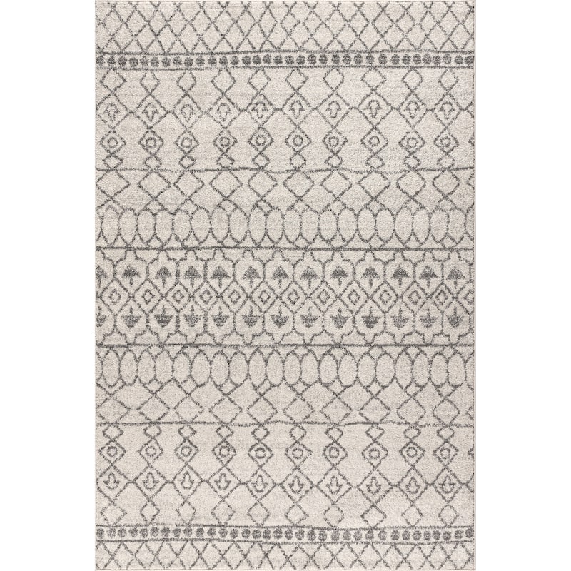 JONATHAN Y Ziri Moroccan Beni Souk Area Rug - 8 X 10 - Cream/Gray