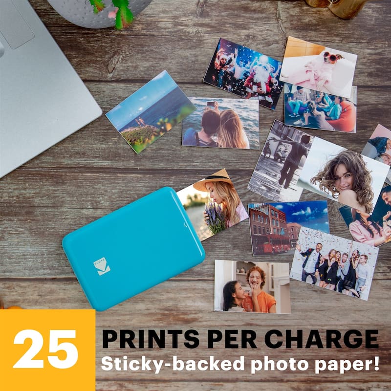 Kodak Step Mobile Instant Photo Printer 2x3", Compatible with iOS, Android & Bluetooth