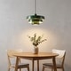 preview thumbnail 16 of 32, Industrial Adjustable Chandelier 1-Light Pendant Light with 3-Layer Metal Shade, Vintage Hanging Lamp for Living Room