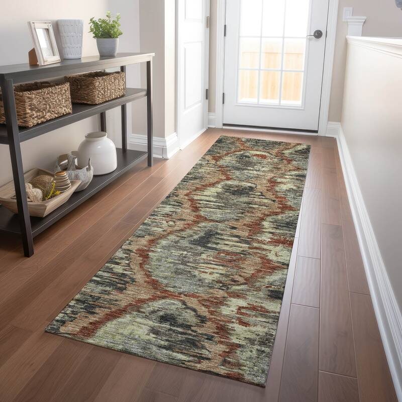 Premium Washable Super Soft Modern Abstract Mayfield Rug - Copper - 2' 3" x 7' 6" - Runner
