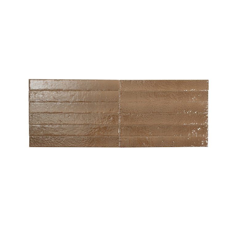 Valenza 2x16 Terra Mocha Ceramic Zellige Subway Wall Tile (10.76 sq ft/case) - 50 Pack