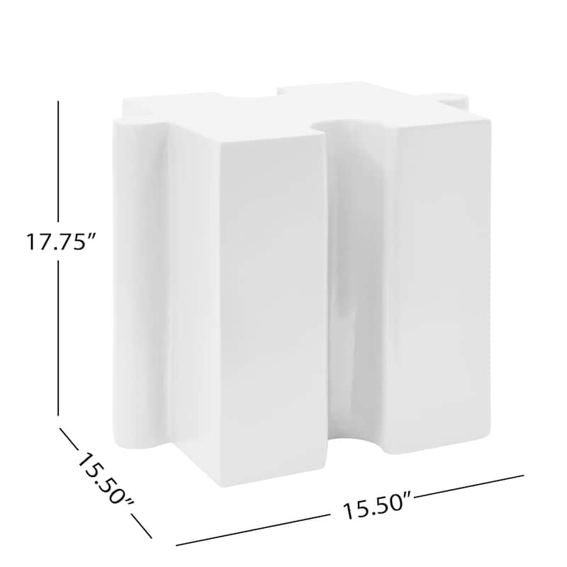 Christopher Knight Home - Mandy Modern Outdoor Side Table with Modular Concave Edge Design