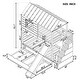 preview thumbnail 6 of 6, Kids Twin House Bunk Bed with Slide, Trundle, and Storage Stairs, Pine Wood Frame with Roof and Window Design