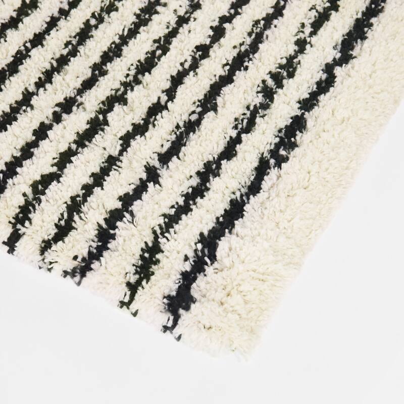 Seraphina Modern Stripe Shag Area Rug