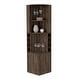 preview thumbnail 4 of 36, TUHOME Syrah Space Efficient Corner Bar Cabinet with 2-Doors