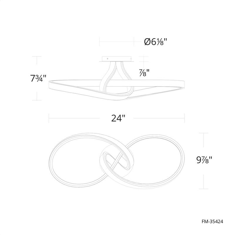 Mobius 10in LED Flush Mount 3000K