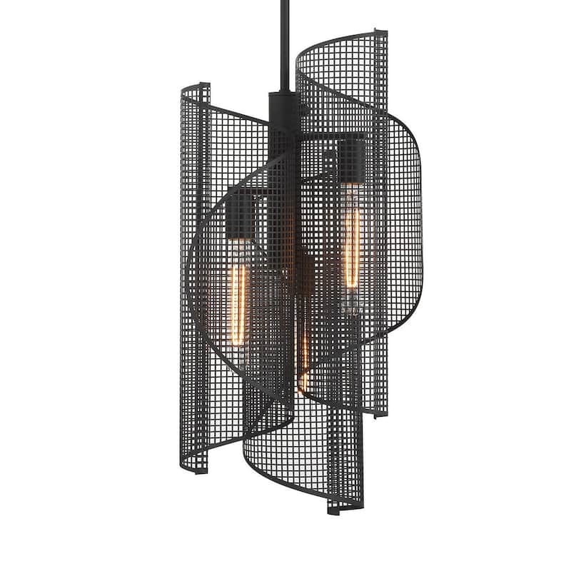 Savoy House 3-8033-3 Hillbourne 3 Light 14" Wide Abstract Pendant - Matte Black
