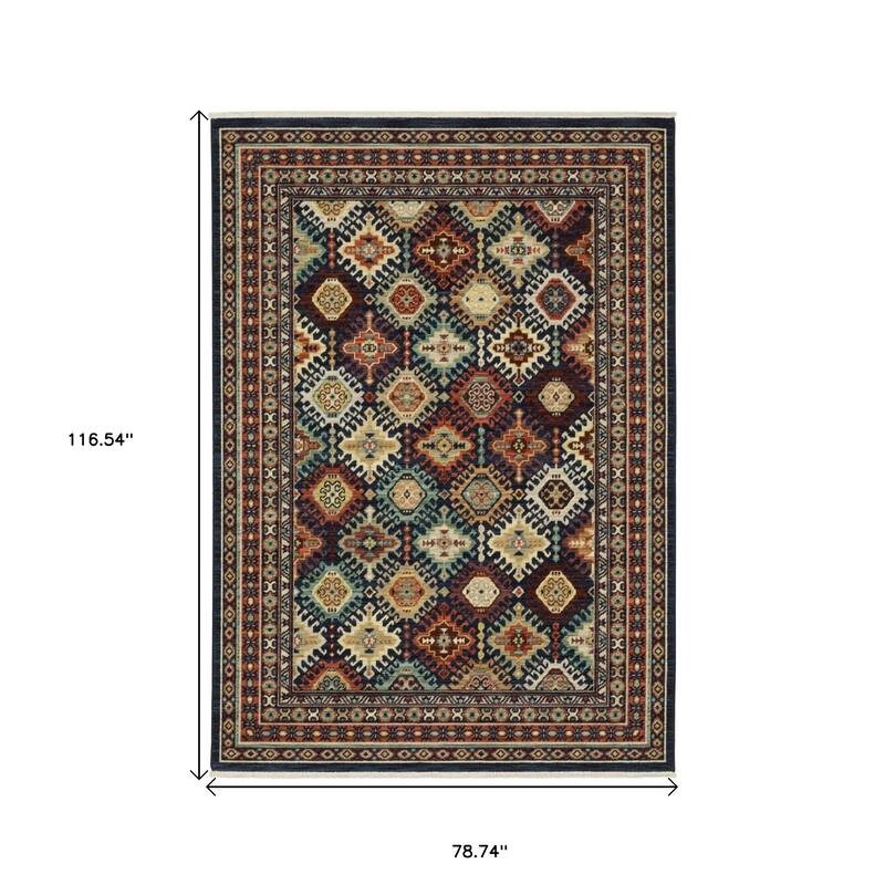 HomeRoots Oriental Traditional Rectangle Area Rug