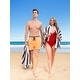 preview thumbnail 3 of 64, American Soft Linen,100% Cotton 4 Pack Beach Towels, 30 x 60 Cabana Striped Pool Towels