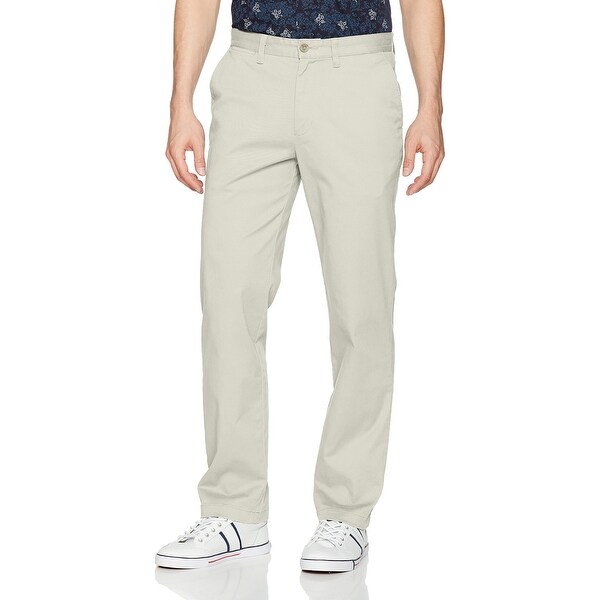 Nautica White Ivory Mens Size 32X34 Flat Front Twill Chinos Pants