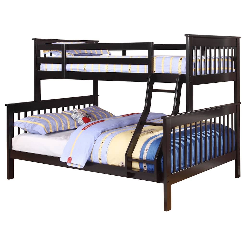Tahoe Queen Bed with Footboard and Slat Support Kit in Espresso Finish for Modern Bedroom Style