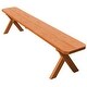 preview thumbnail 12 of 10, Pressure Treated Pine 6' Crossleg Bench Cedar Stain