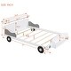 preview thumbnail 18 of 34, Car-Shaped Platform Bed Pine Wood Platform Bed with Headboard and Footboard Storage Shelves for Girls, Boys Bedroom