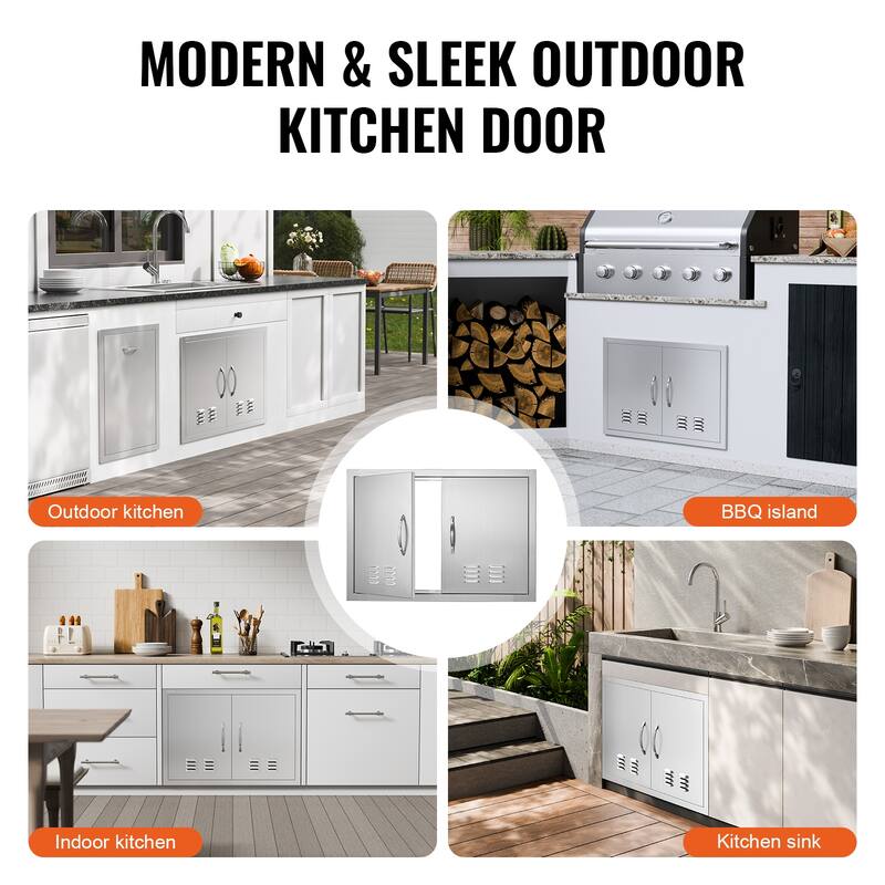 VEVOR Stainless Steel Double Kitchen Access Doors