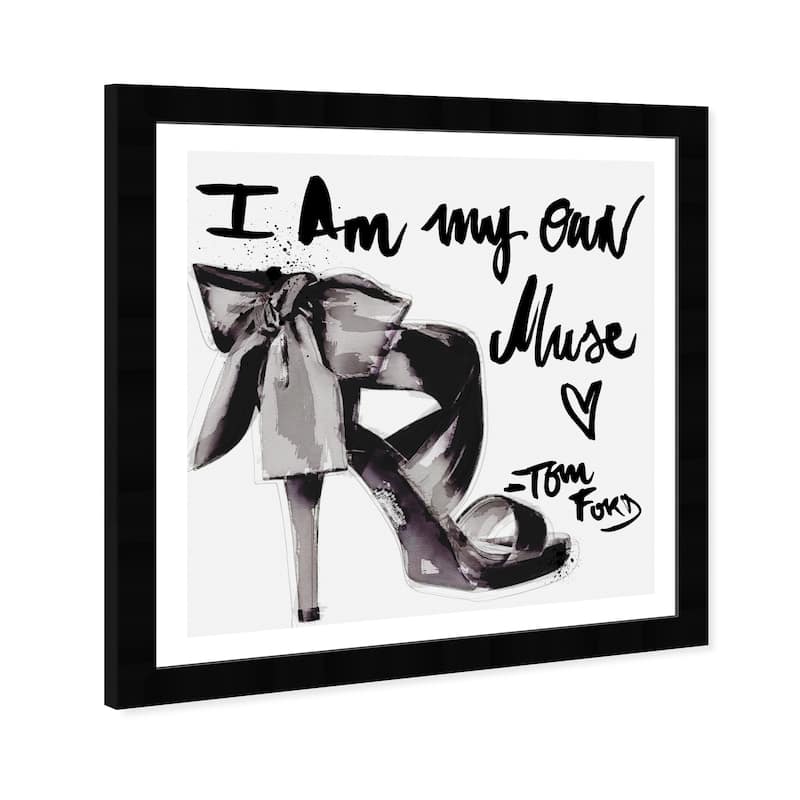 Wynwood Studio Prints Fashion and Glam My Own Muse Gray and Dark Gray Modern & Contemporary Wall Art Canvas Print