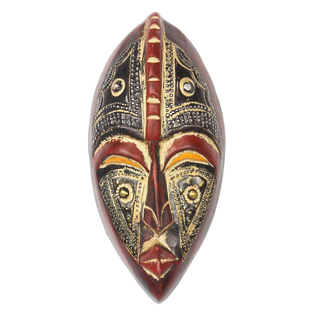 Novica Handmade Kyauta African Wood Mask