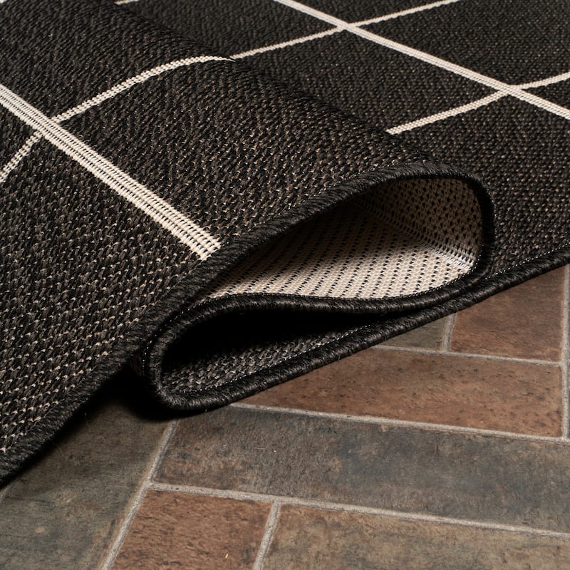JONATHAN Y James Modern Squares Indoor/Outdoor Area Rug