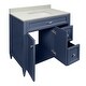 preview thumbnail 77 of 109, Vail 37" Bathroom Vanity with Cultured Marble Top Sink w/ Backsplash in White with White Basin