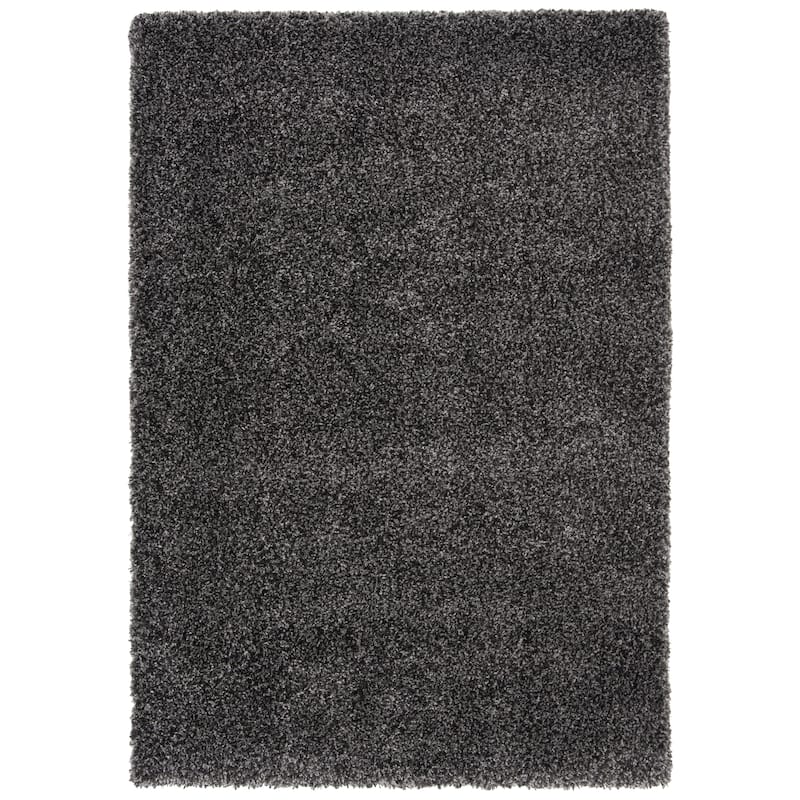 SAFAVIEH Royal Shag Soffia 2-inch Thick Rug - 4'  x  6' - Lump of Coal - Rectangle