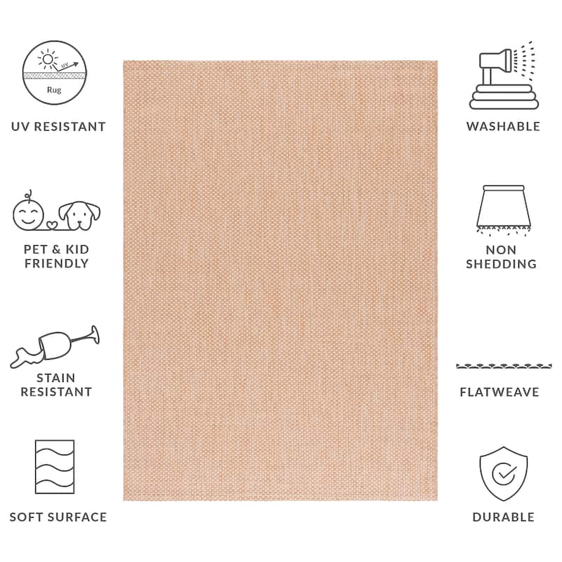 SAFAVIEH Courtyard Begajeta Indoor/Outdoor Waterproof Patio Backyard Rug.
