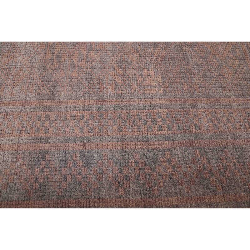 ECARPETGALLERY Hand-knotted Tangier Brown, Grey Silk, Wool Rug - 5'0 x 7'10