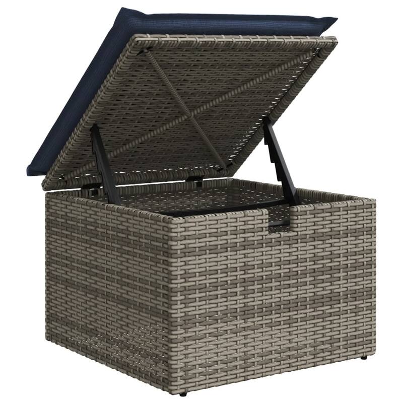 vidaXL Patio Sofa Set with Cushions and Table Outdoor Garden 6 Piece Poly Rattan