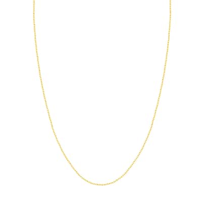Curata 14k Yellow Gold 1.2mm Light Weight Rope Chain Necklace 5.5mm (Spring Ring)