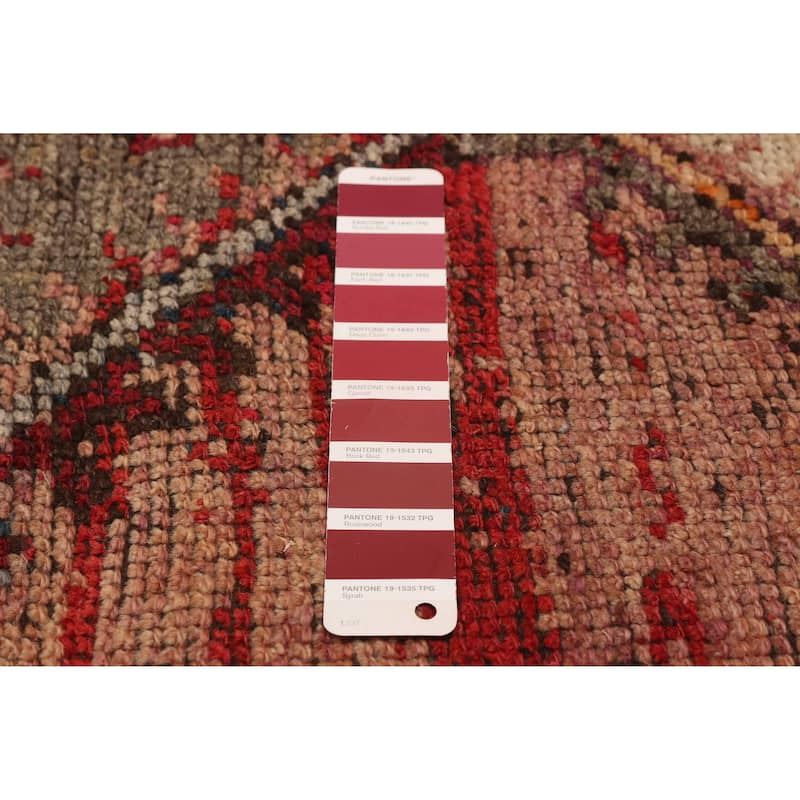 ECARPETGALLERY Hand-knotted Melis Vintage Red Wool Rug - 4'3 x 12'11