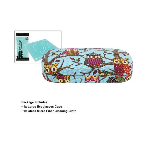 Shop Javoedge Owl Fabric Print Covered Clam Shell Style Eyeglass