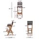 preview thumbnail 17 of 29, Polaris Outdoor 26" Square 3 Piece Wood and Wicker Bar Height Set by Christopher Knight Home