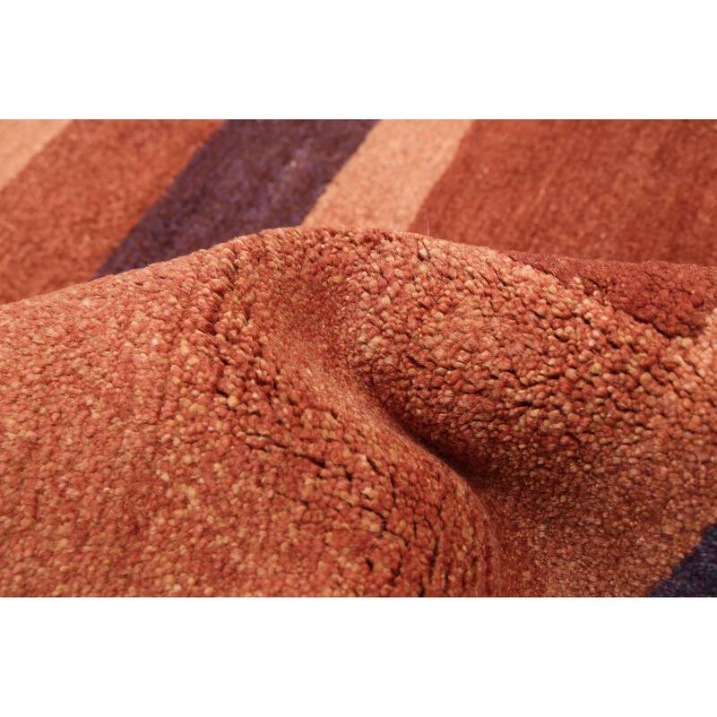 ECARPETGALLERY Hand-knotted Opulence Copper Wool Rug - 4'0 x 5'11