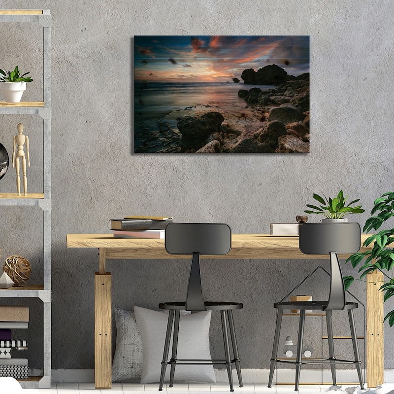 Cattlewash Beach, Barbados, Lesser Antilles Print On Wood by Matteo Colombo - Multi-Color