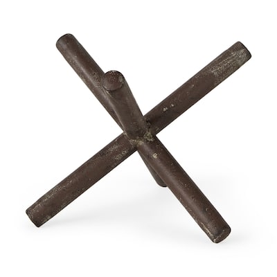 Rustic Metal X Decorative Sculpture