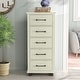 preview thumbnail 10 of 14, Contemporary 24-Inch Tall Chest with 5 Drawers Antique White - 5-drawer