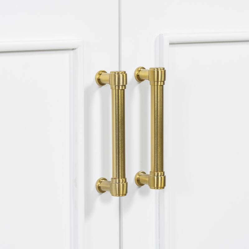 Bathroom Vanity with Ceramic Sink, Freestanding Storage Cabinet with Double Shelf, 1 Divider Drawer & 2 Soft-close Doors